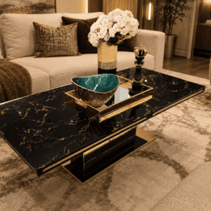 Luxury Black Marble Coffee Table