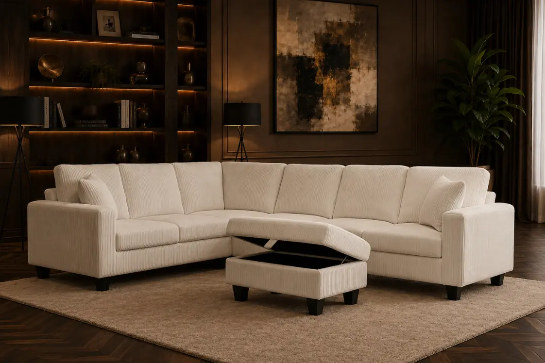 2509 Reversible Corduroy Sectional Sofa