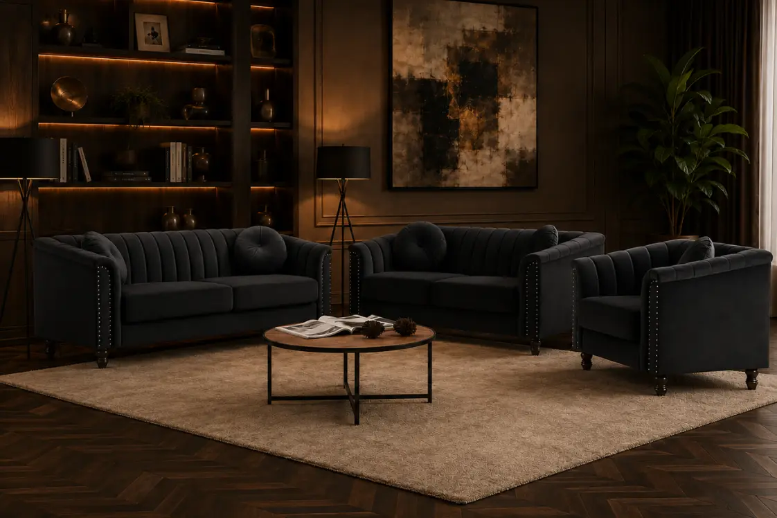 NC1361 Velvet Sofa Set