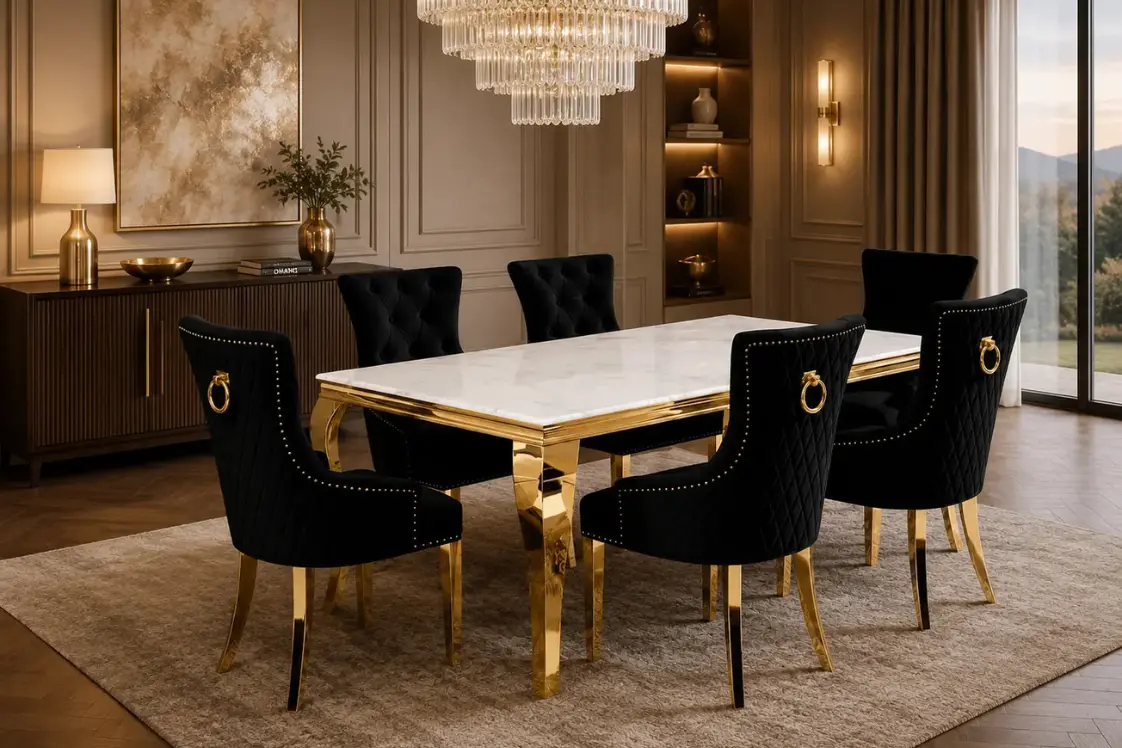 7-Piece Gold Dining Set