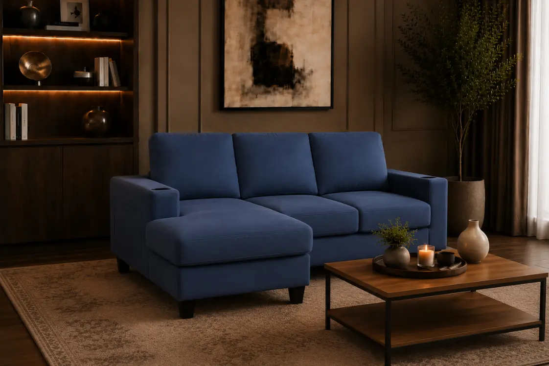 2215 Reversible Sectional Sofa with USB Ports