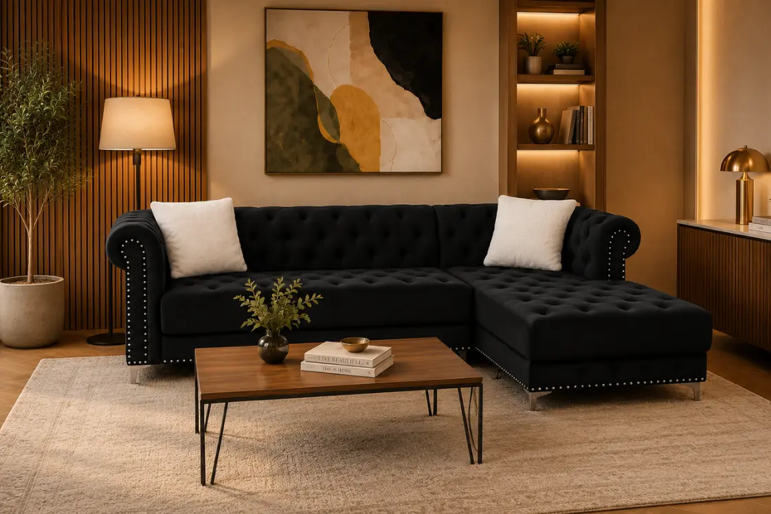 2030 Velvet Sectional Sofa - Image 2