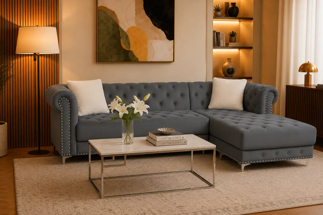 2030 Velvet Sectional Sofa