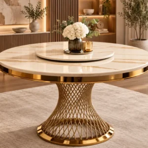 Marble-Look Dining Table