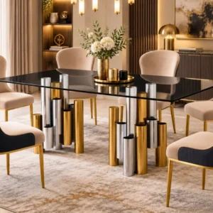 Modern Glass Dining Set